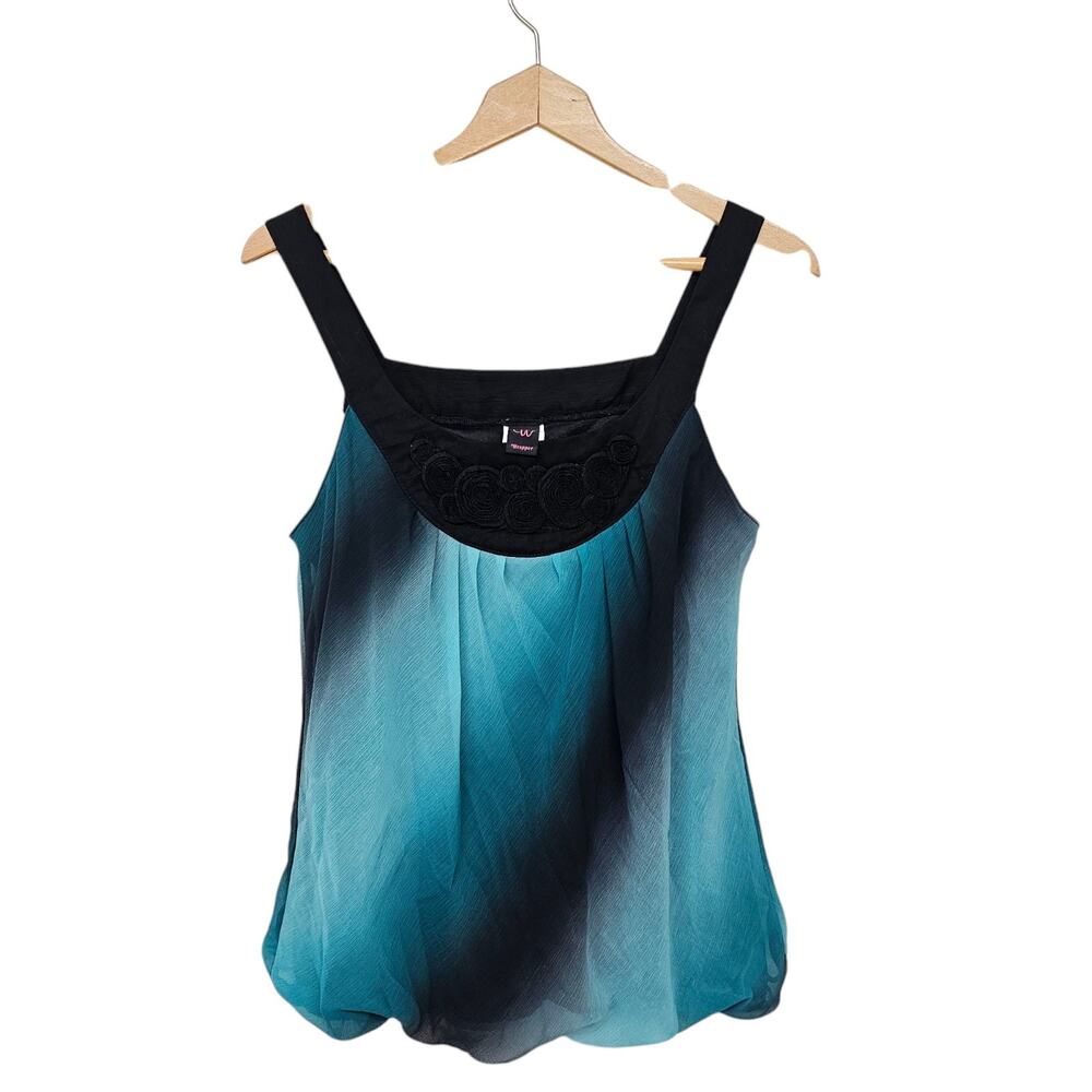 Y2K Vintage Wrapper Fairy Grunge Top Size L‎ Blouse Chiffon Tank Whimsy